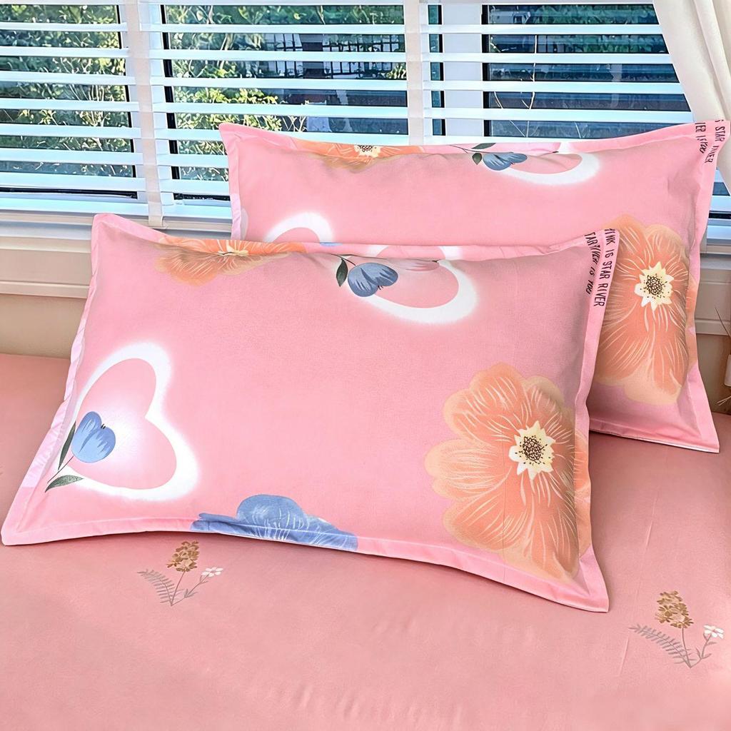 Thickened Large Single Pillowcases for Adults - Simple Summer Cover, Ideal for Dormitory Use (One Pair)