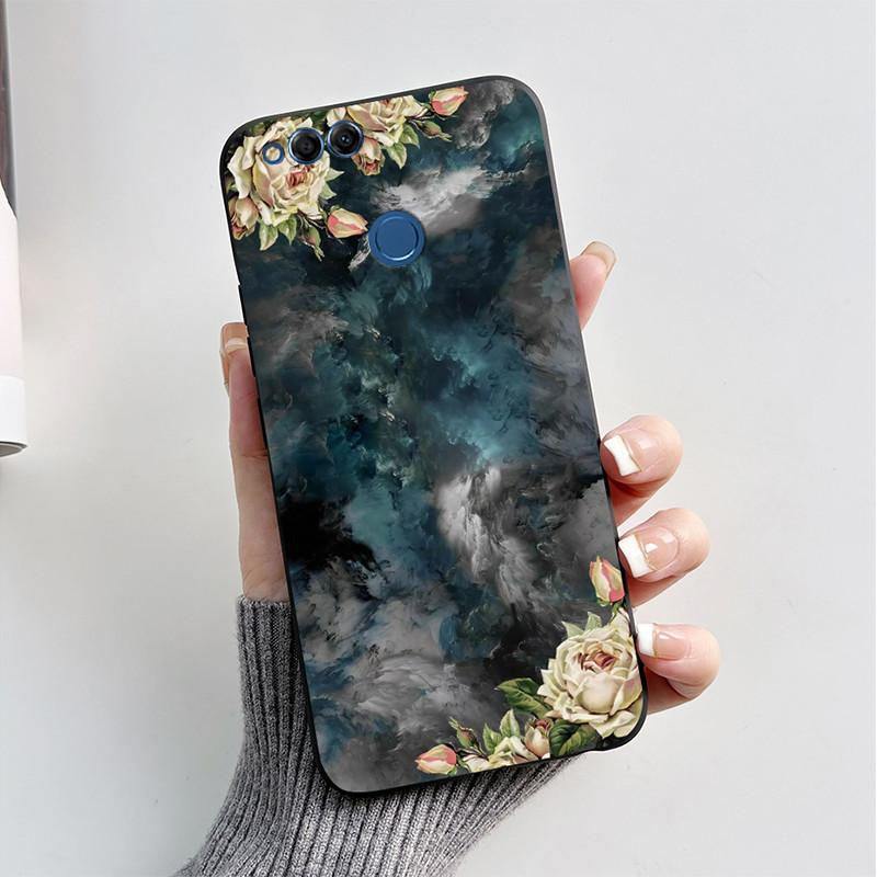 For Honor 7X Case Matte Cover Honor7X 7 X Soft Silicone Cute Cat Cartoon Case For Huawei Honor 7X BND-L21 BND-L22 BND-L24 Coque