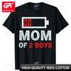 MOM OF 2 BOYS Shirt From Son Mothers Day Birthday Women TShirt Mama Gift Humor Funny Letter Print Mommy GOKA Tee Fashion Tops