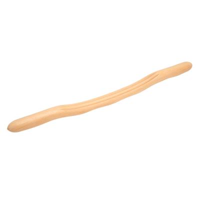 Palo raspador de madera con 3 ranuras, ergonómico, para alivio del dolor, ahorro de esfuerzo, palo de masaje rodante con mango ondulado para espalda y abdomen