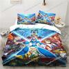 Mega Man X DiVE Bedding Set Single Twin Full Queen King Size Bed Set Adult Boys Bedroom Duvet Cover Sets 3D Anime Bed Set