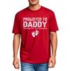 Adult For Her Round Neck Tshirt Big Size Teeshirt Promoted To Daddy Est 2020 Footprints Classic For Her Tops Relaxed Fit Tshirt