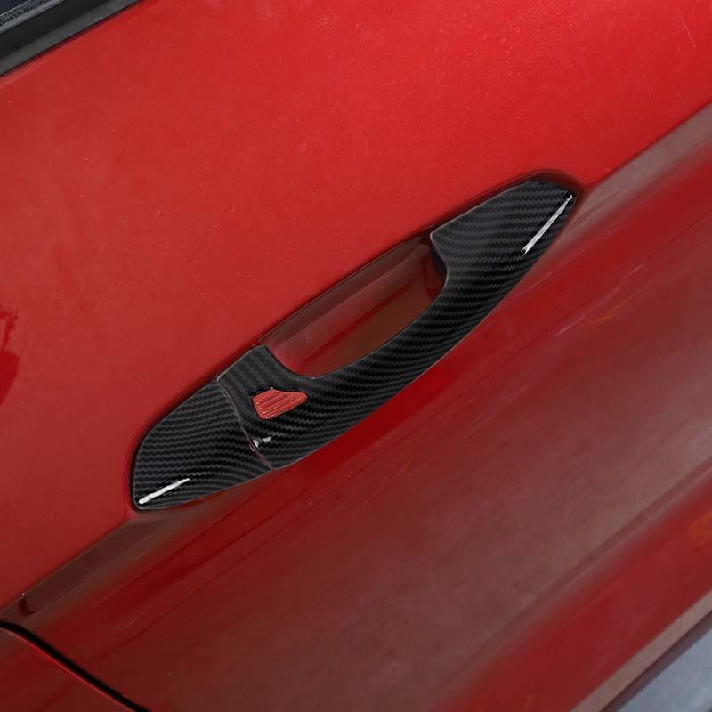 ABS Door Handle Decoration Cover Sticker Fit For Ford Mustang 2015-2023 Exterior Accessories