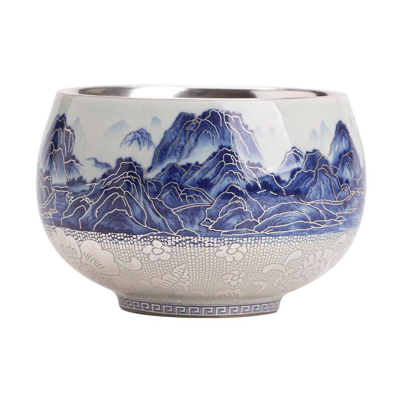 

SUSHI CERAMICS Gilded A Thousand Miles of Rivers and Mountains Master Teacup