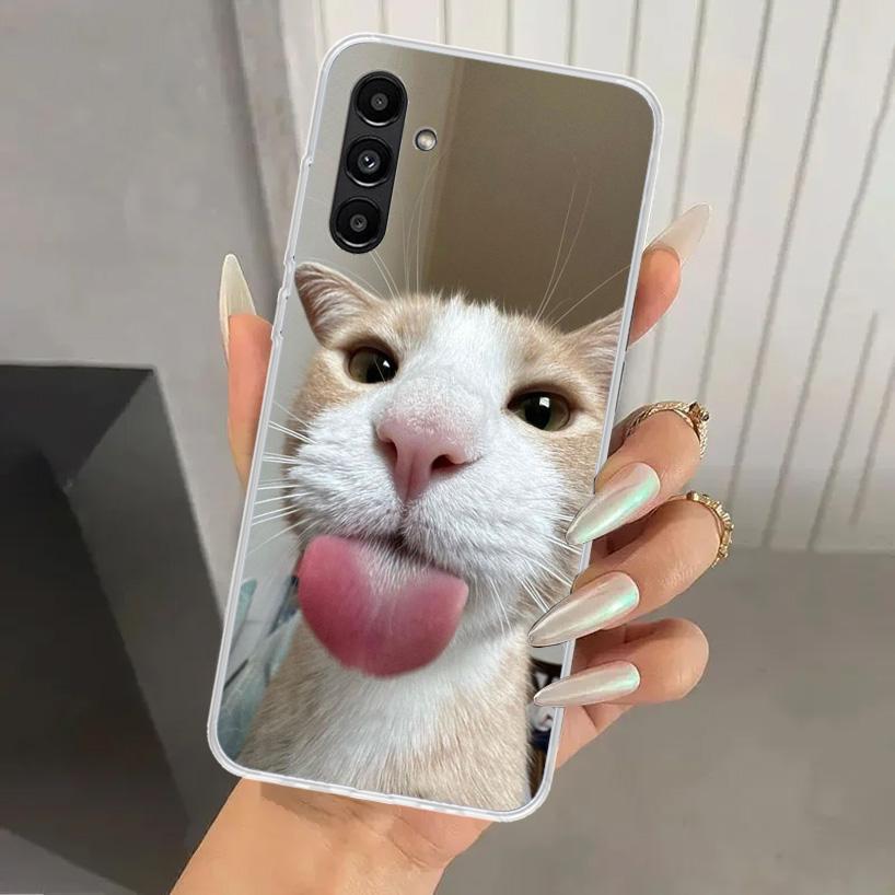 Pet Cat Funny Memes Phone Case for Samsung Galaxy A17 A16 A37 A26 A36 A57 A56 A15 A25 A35 A55 A14 A24 A34 A54 A13 A23 A33 A53 Ga