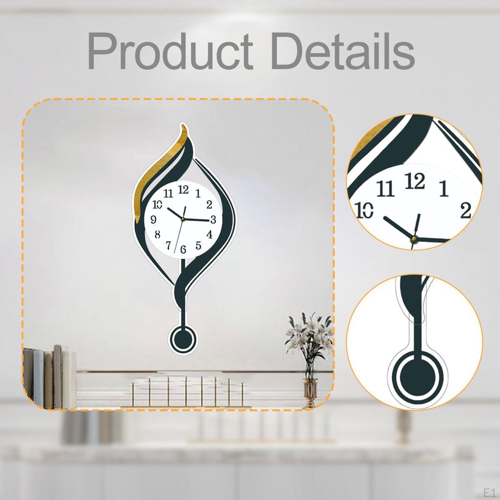 Analog Wall Clock with Arabic Numbers for Living Room, Suitable Study And Bathroom