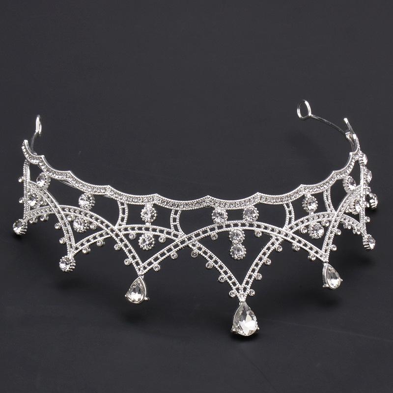 2023 Half-Circle Rhinestone Wedding Crown, Bridal & Birthday Headpiece