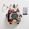 Owl Canvas Backpack With Drawstring Closure For Casual Daily Use