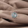 Himmelblauer Topas Edelsteinring, Handgefertigter Silberschmuck, 925 Sterling Silber Ring, Zarter Silber Topas Ring Geschenk für Schwester