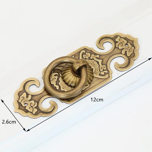 2 Pieces of Chinese Antique Furniture, Brass Surface Mounted Bookcase, Wardrobe, Cabinet Handle, Cabinet Door Hardware Handle