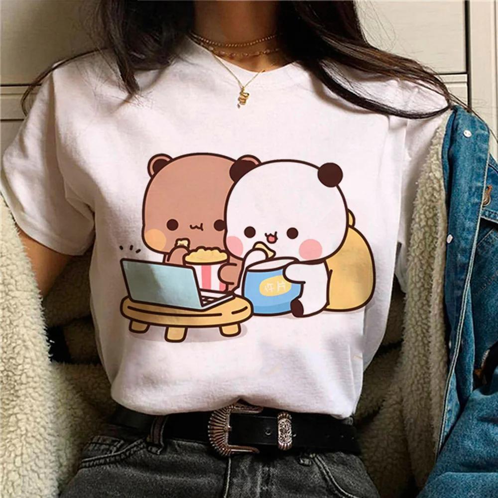 Bubu Dudu T-shirt Women Manga Designer Anime Top Girls Pattern Funny Clothes Womens Cute Casual T-shirt