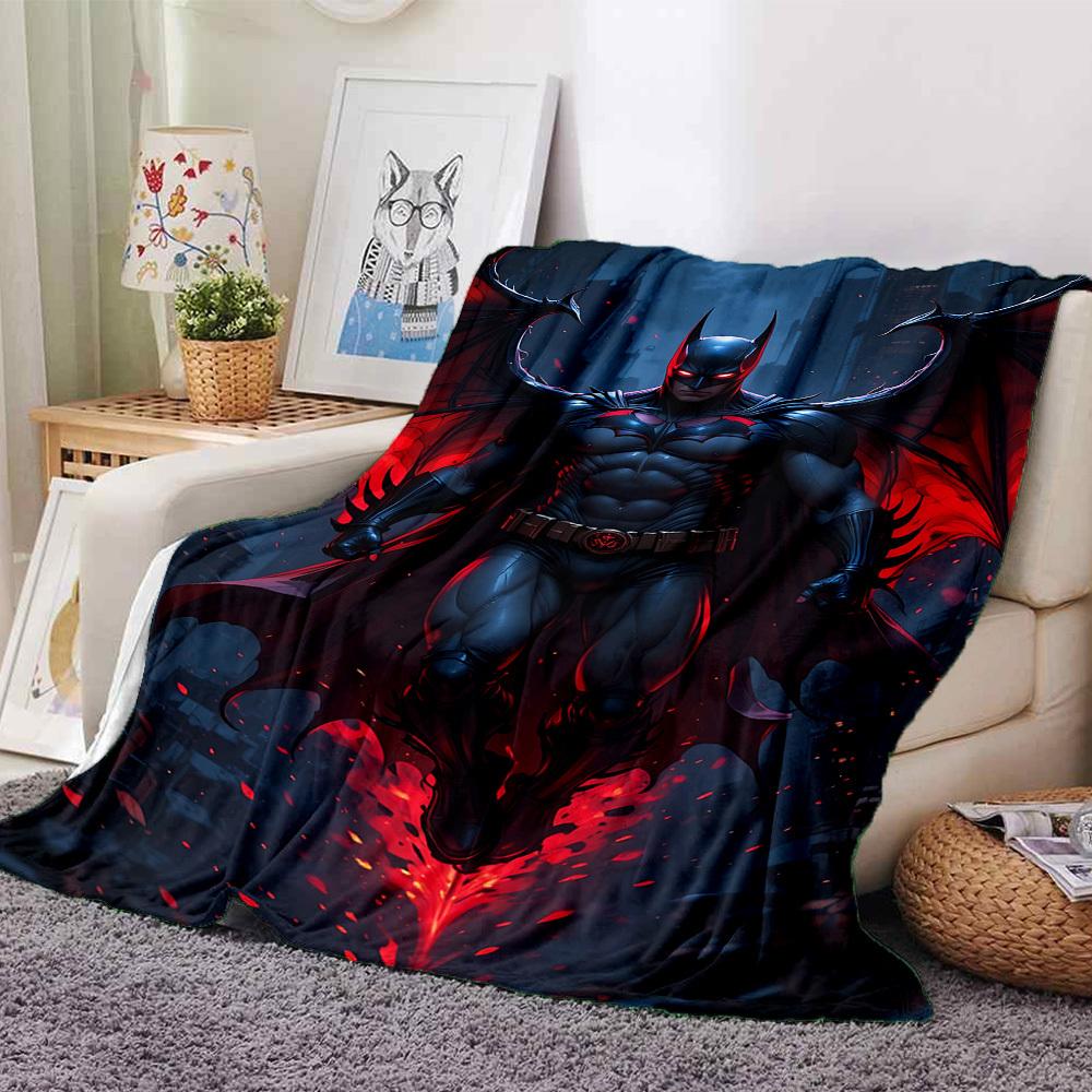 

1pc Batwing Red Flannel Blanket Soft Warm Throw for Home, Office, Travel, All-Season Cozy Bedding GiftL1102 80cmx120cm(31inx47in)