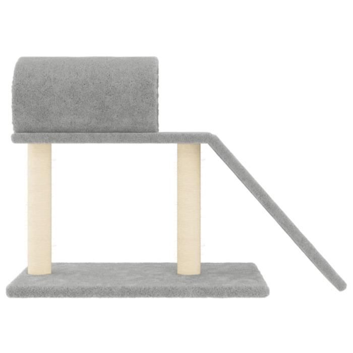 VidaXL Arbres à chat avec tunnel et échelle gris clair 55,5 cm 171790