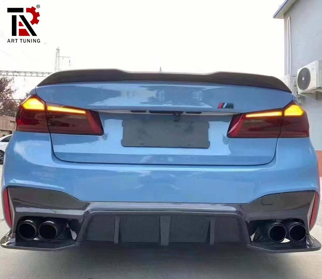 BMW 5 Series G30/G38 & M5 F90 Rear Lip Diffuser - 3D Dry Carbon Fiber