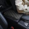Car Center Console Cover PU Leather Center Console Auto Seat Armrests Box Pads With Elastic Strap Car Armrest Cover Protector