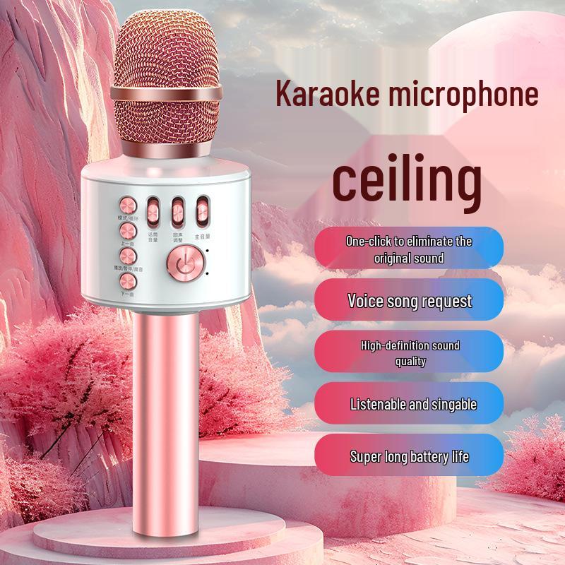 Wireless Bluetooth Microphone & Speaker for Home KTV and Mobile Singing