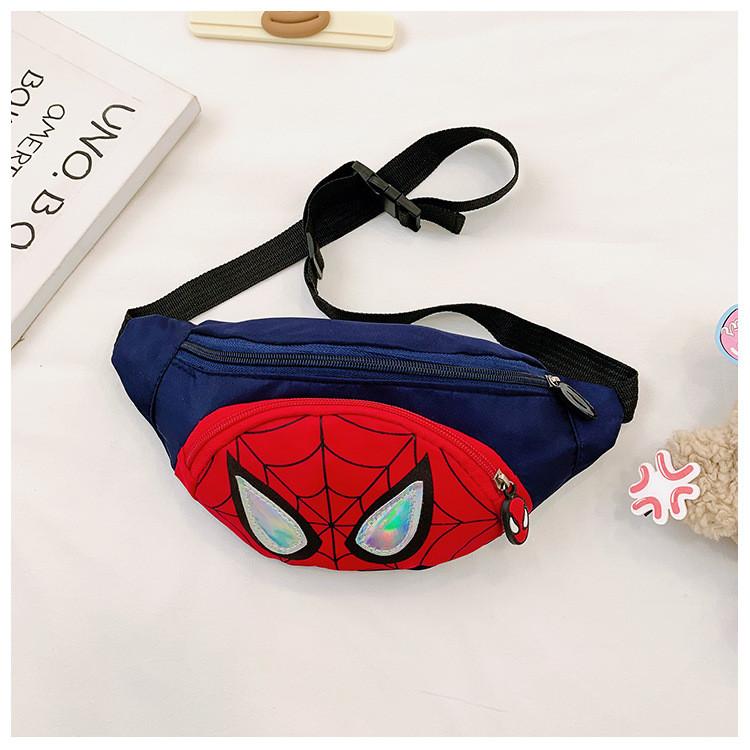 Marsupio Cartoon di Spiderman per Bambini con Tasca Leggera in Nylon per l'Uso Quotidiano