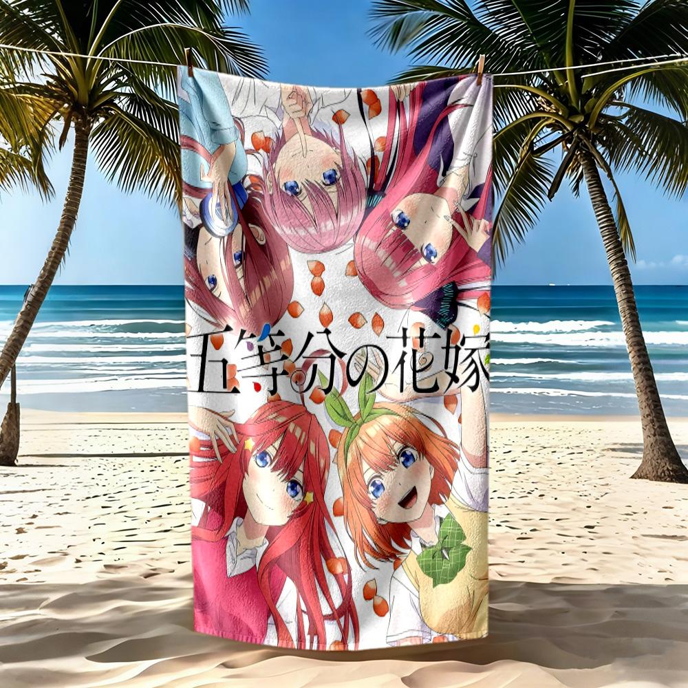 Quintessential Quintuplets Beach Towel Soft Durable Quick-Dry Comfortable Lightweight