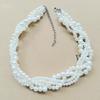 Collana alla clavicola alla moda, multi-strato, tessuta a mano, con perle, transfrontaliera