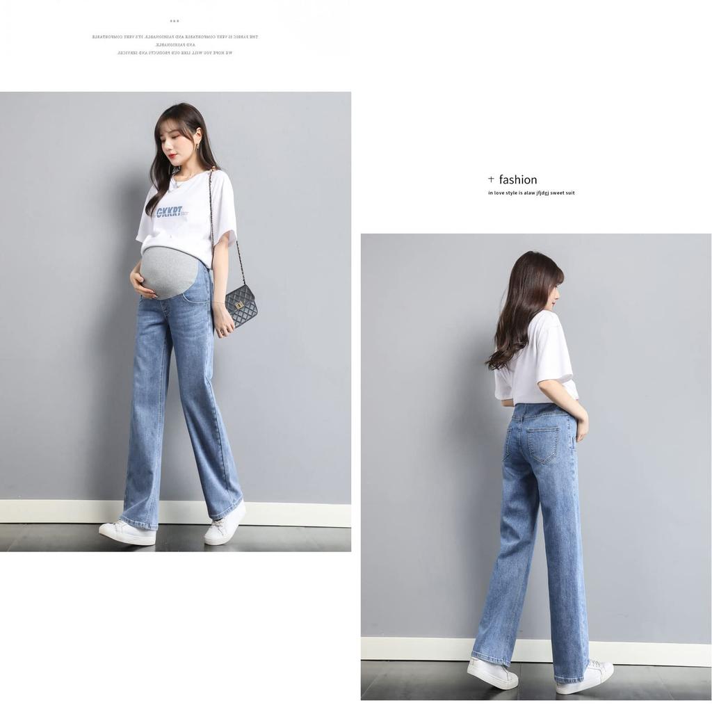 Onabebi Maternity Wide Leg Pregnancy Pants with Adjustable Body Leg and a Beautiful Look Pants, Jeans, Waist, Pockets, Shape, Lengthening,