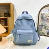 Schoolbag new ins wind Japanese soft sister schoolbag female Korean version solid color middle school student backpack light travel backpack