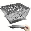 Portable Wood Stove Stainless Steel Mini Folding Barbecue Grill Portable Wood Stoves Burner Charcoal BBQ Grill Camping Accessory