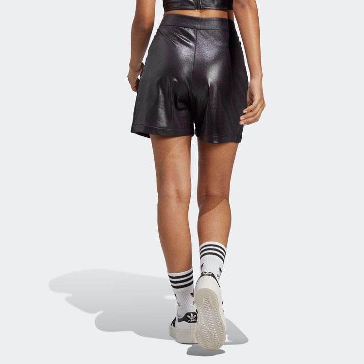 Adidas Originals Solid Color Logo Casual Regular Shorts Women Bottoms Black IQ3408