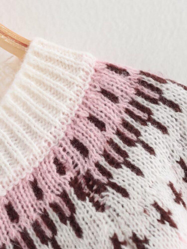 2024 Winter Women's Fashion: European and American Simple Sweet Thick Knit Pullover Sweater