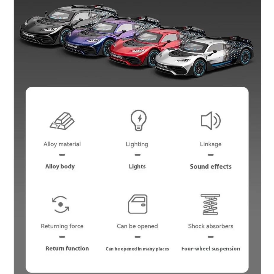1/24 Scale BENZ AMG ONE Sports Car Model Toy Alloy Die Cast Car Toy Ornaments Suitable for Sports Car Gifts for Boys