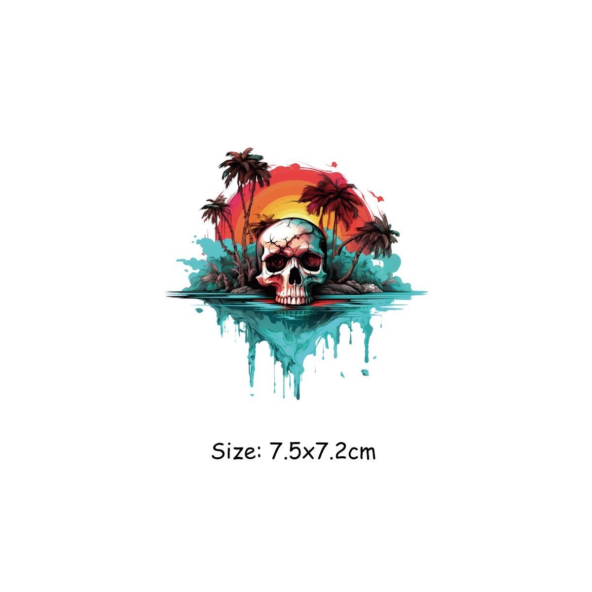 

Солнечные сахарные черепа, термопереводные наклейки, наклейки для одежды, теплопередача, Diy Parches, Ropa, железная нашивка, принадлежности для рукоделия своими руками