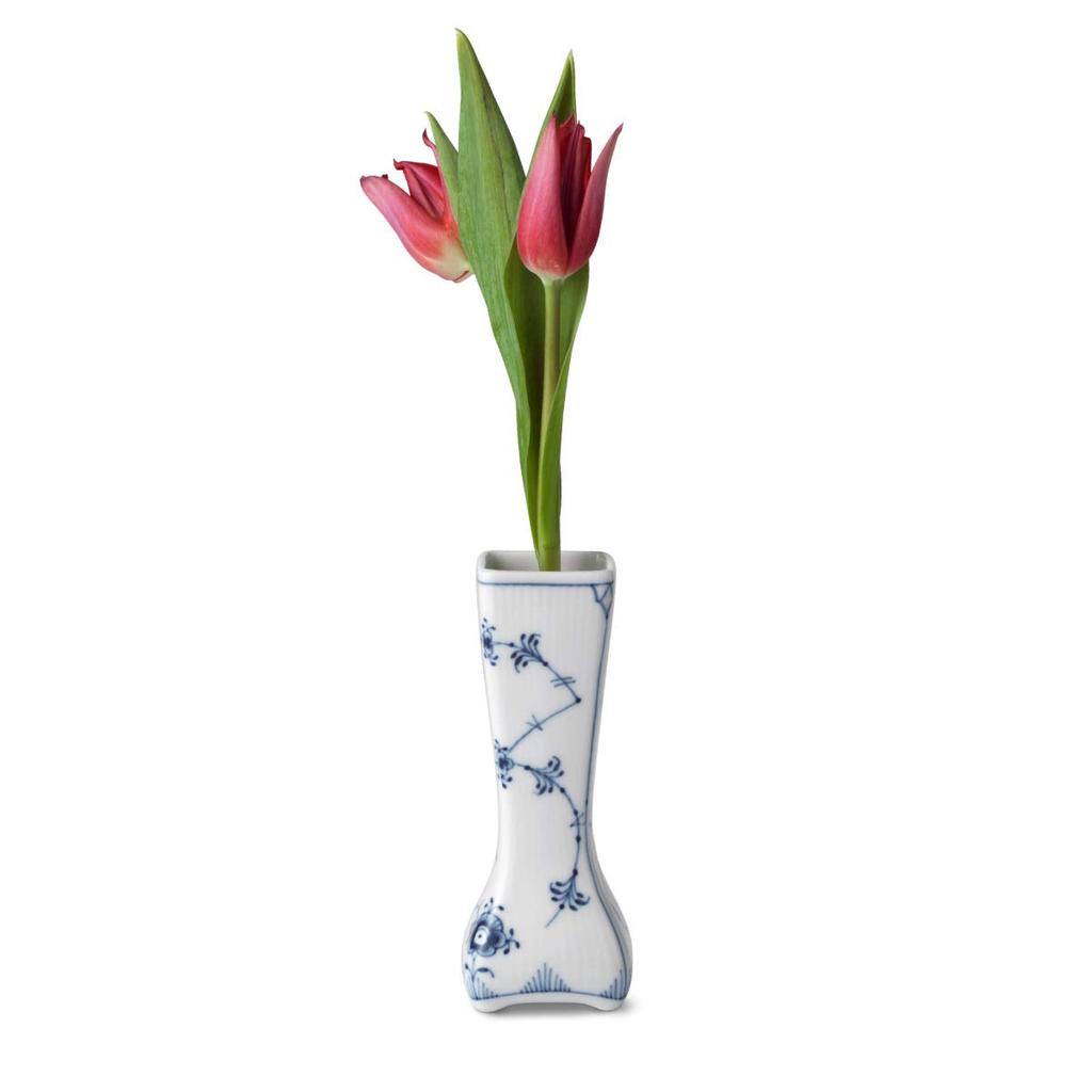[Officially Imported] Royal Copenhagen Blue Fluted Plain Small Flower Vase, 15cm Tall, Wedding Gift, Product Number 1027455