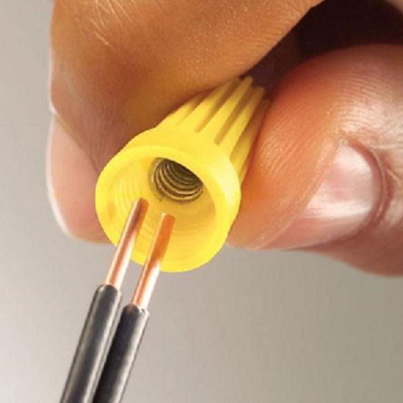 50/200x Spiral-type Wire Strapping Cap Insulated Crimp Rotating Fast Wire Connector Twist Terminal Insert Splice P1 P2 P3 P4 P6