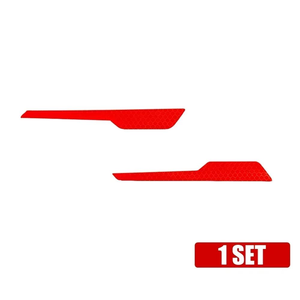 2pcs Car Body Reflective Warning Stickers Decal Car Rear Bumper Safety Reflective Strips Auto Exterior Decorative Accessories