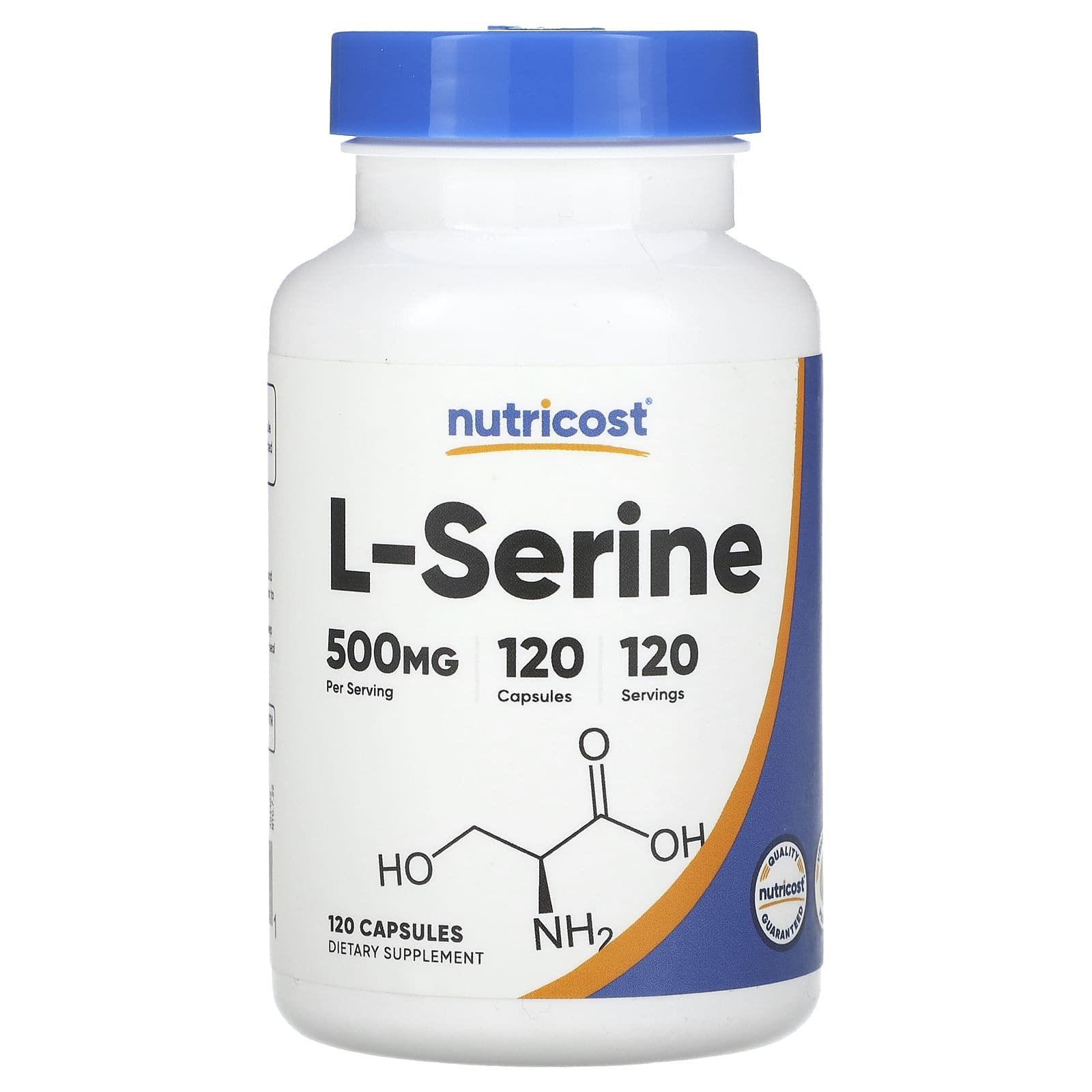 

L-Serine, 500Mg, 120 Capsules