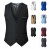 Men's Slim Fit Vest Gray Cotton