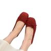 French bow round head ballet shoes fairy shoes flat gentle evening shoes autumn new women's small single shoes