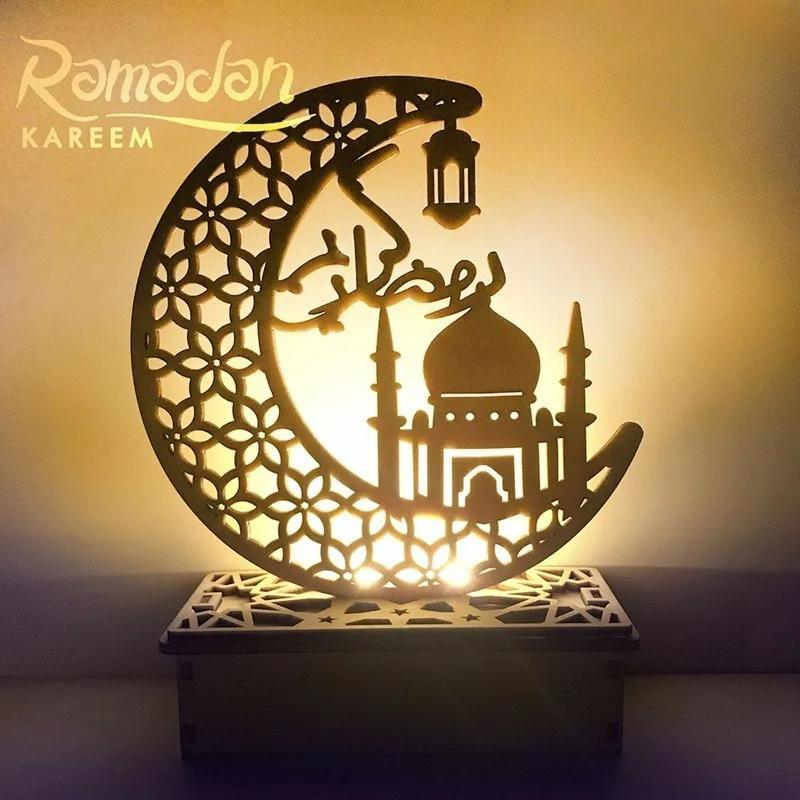 

EID Mubarak Wooden Pendant Ramadan Decoration for Home Islamic Muslim Party Decor Eid Al Adha Eid Gifts Ramadan Kareem