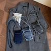 Retro washed denim mobile phone bag casual messenger bag