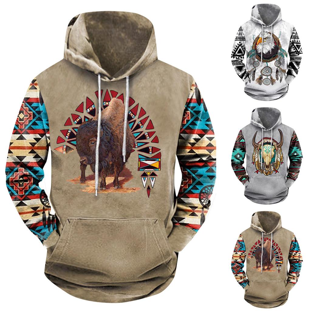 Modischer, lockerer, langärmliger Kapuzenpullover für Herren und Damen