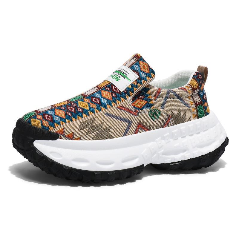 Men S Slip On Thick Soled Canvas Running Dad Sneakers For Youth