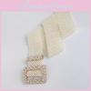 Artificial Pearl Waist Chain With Square Needle Buckle Design For Bridal And Formal Wear