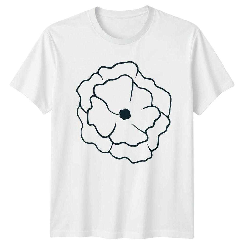 Minimalist Botanical Floral Line Art TShirt Outline Drawing Botanical S