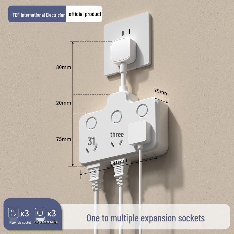 86 Type Wireless Multi-function Socket Adapter Panel Converter
