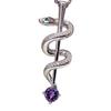 Natural Amethyst S925 Silver Pendant Necklace - Women's Creative Temperament Design