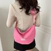 Fashionable And Minimalistic Dumpling Bag For Women Spacious Shoulder Bag Available In Black White Green Red Orange And Pink