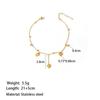 2024 Women's High-End Gold Tassel Ankle Bracelet - Sexy Titanium Steel Chain with Non-Fading Beads