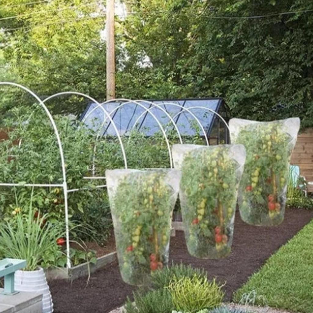 Bird Netting For Fruit Trees 2 Pieces Plant Mesh Cover With Drawstring And Zipper High-Density Plants Protector For Greenhouse