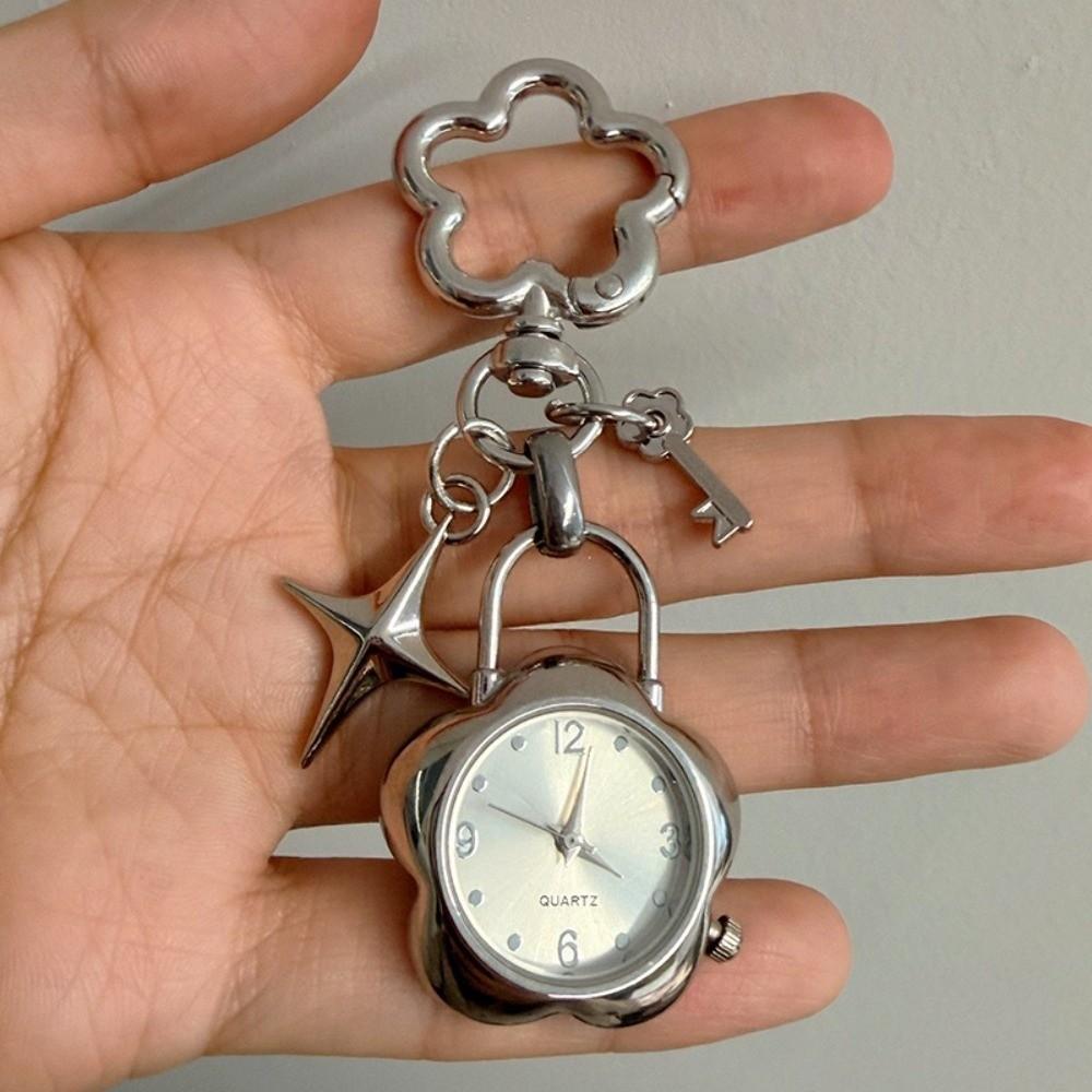 Vintage Look Steampunk Uhr Schlüsselanhänger Metall Paar Stil Schlüsselanhänger Taschenuhr Rucksack Anhänger