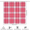 Country Style Red Checkered Shower Curtain Waterproof Bath Rug Cover Decorative Liner For Bathroom Large Size (230X180Cm)