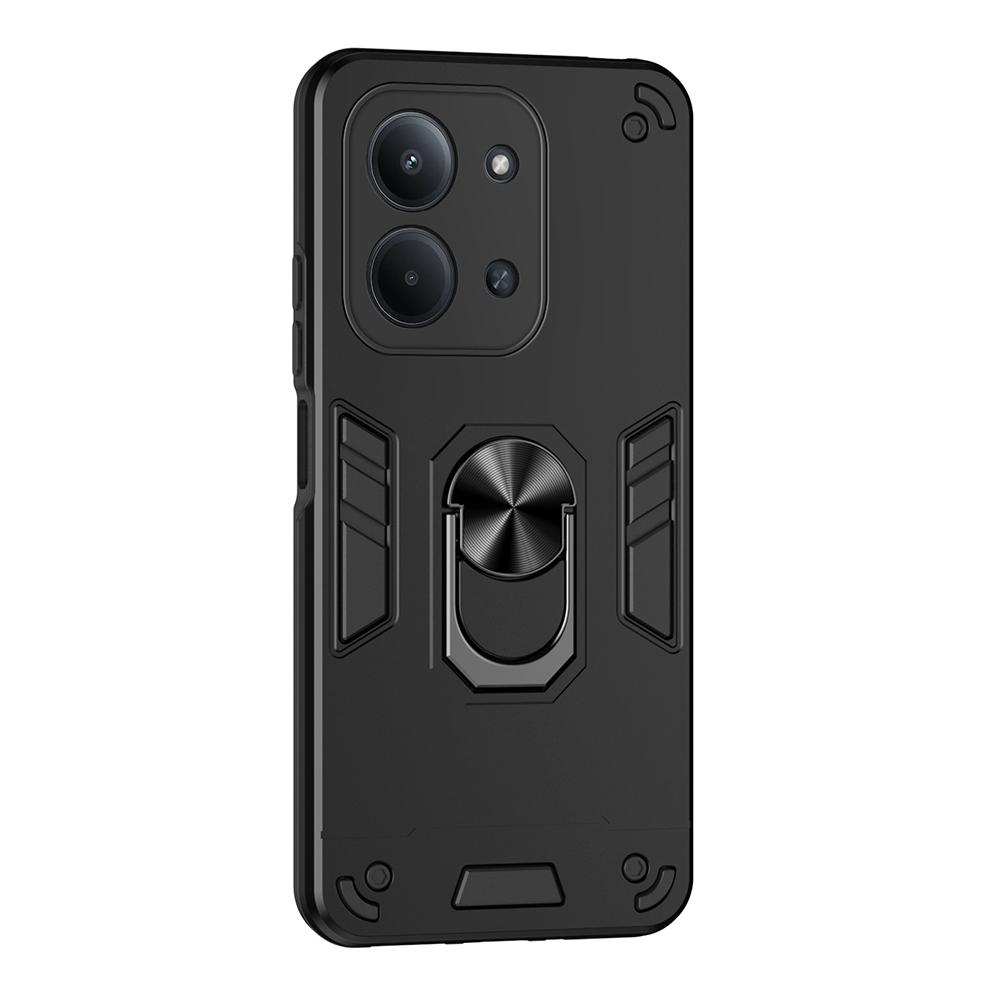 Pro Xiaomi Redmi 15C 4G (Globální) (171 mm)/Poco C85 4G (171 mm) Pouzdro PC+TPU Drop Defend Kryt na telefon s prstenovým stojánkem